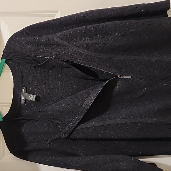 INC black moto style sweater - Picture 5 of 5